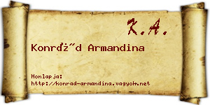 Konrád Armandina névjegykártya